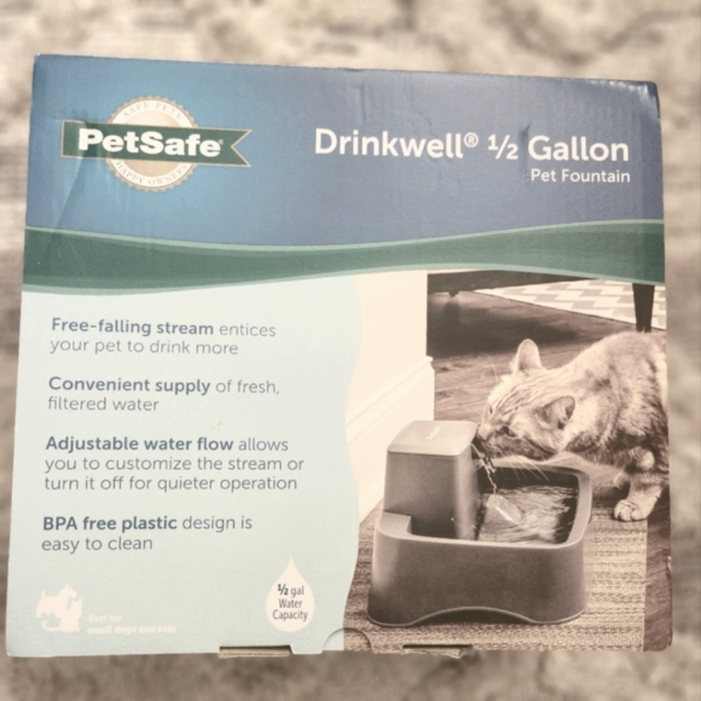 PetSafe drinkwell 1/2 gallon pet fountain, x-small